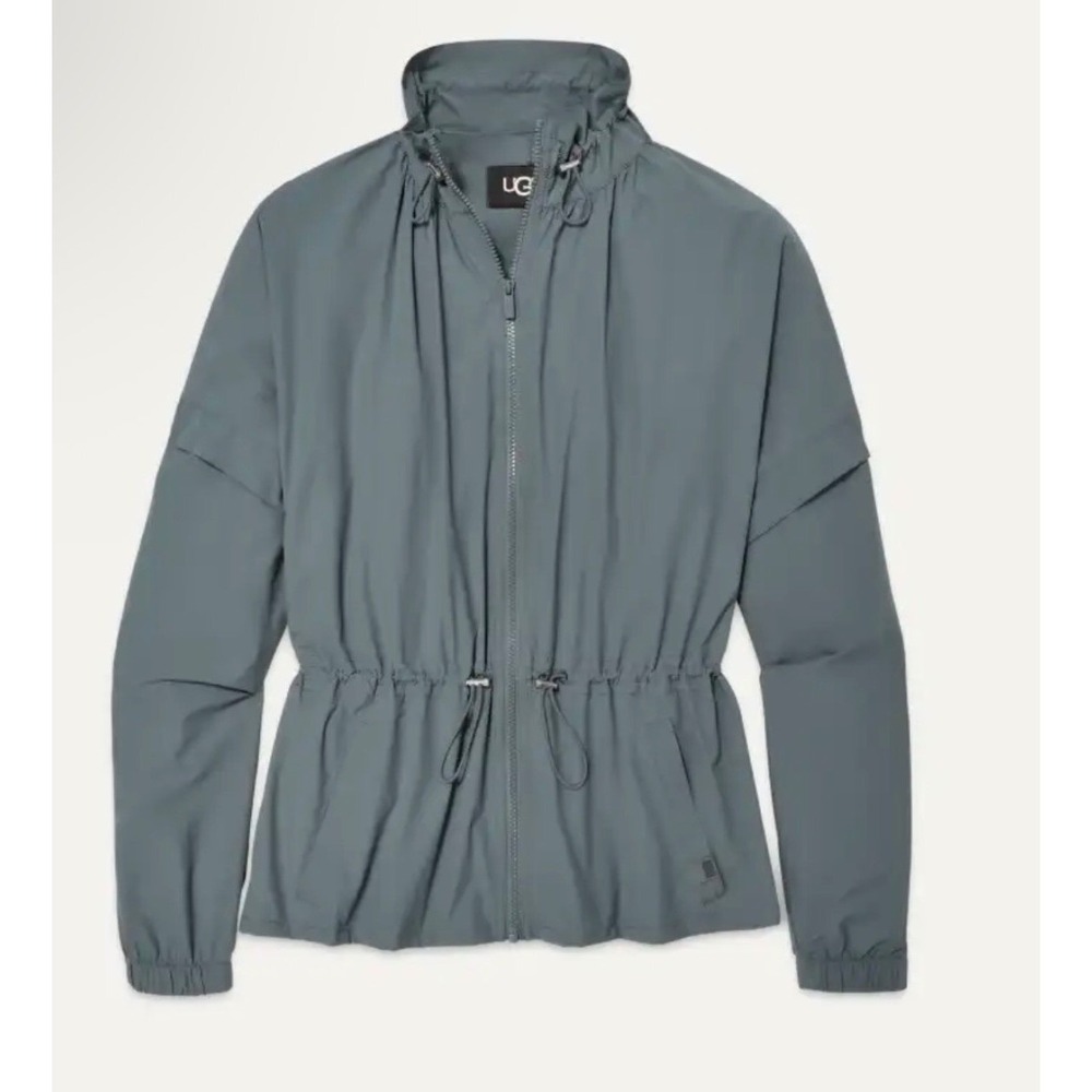 UGG Winny Full Zip Windbreaker Jacket Slate Blue Recycled Ripstop Womens XS NEW